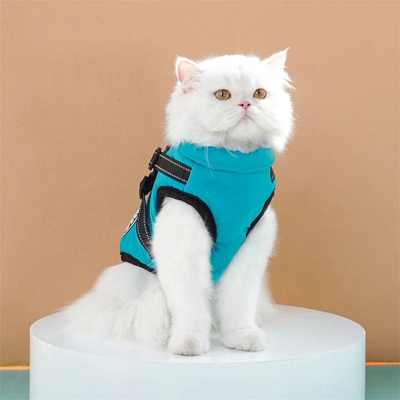 Max Large Pet Dog Jacket With Harness Winter Warm