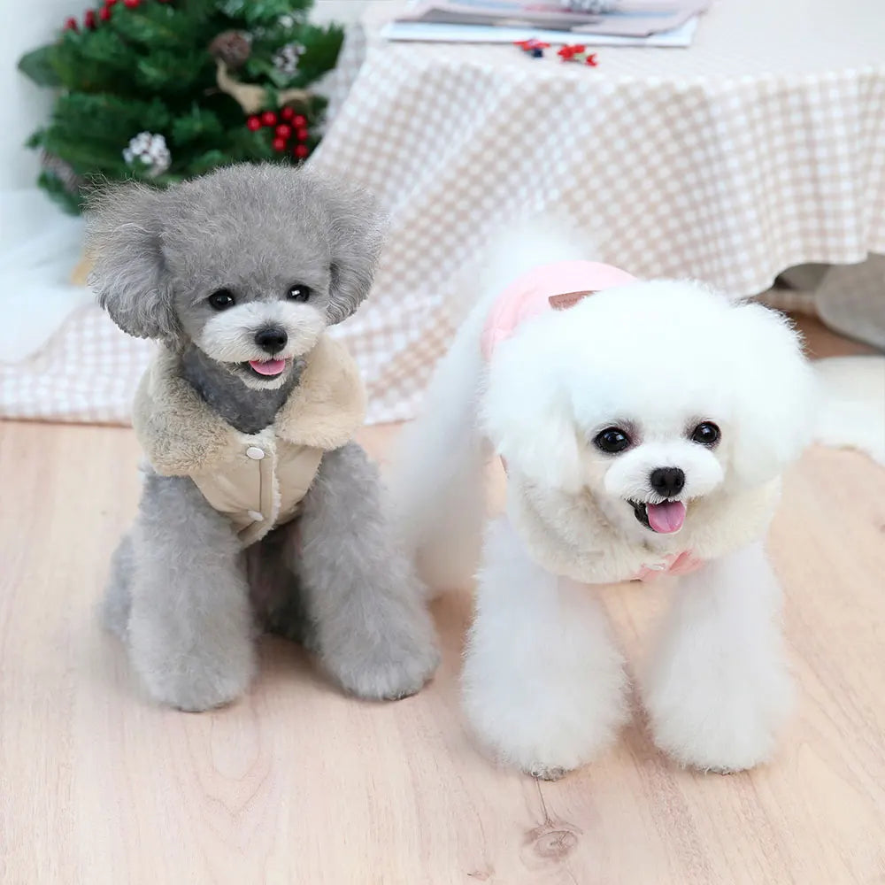 Max Warm Dog Clothes Winter Fur Collar