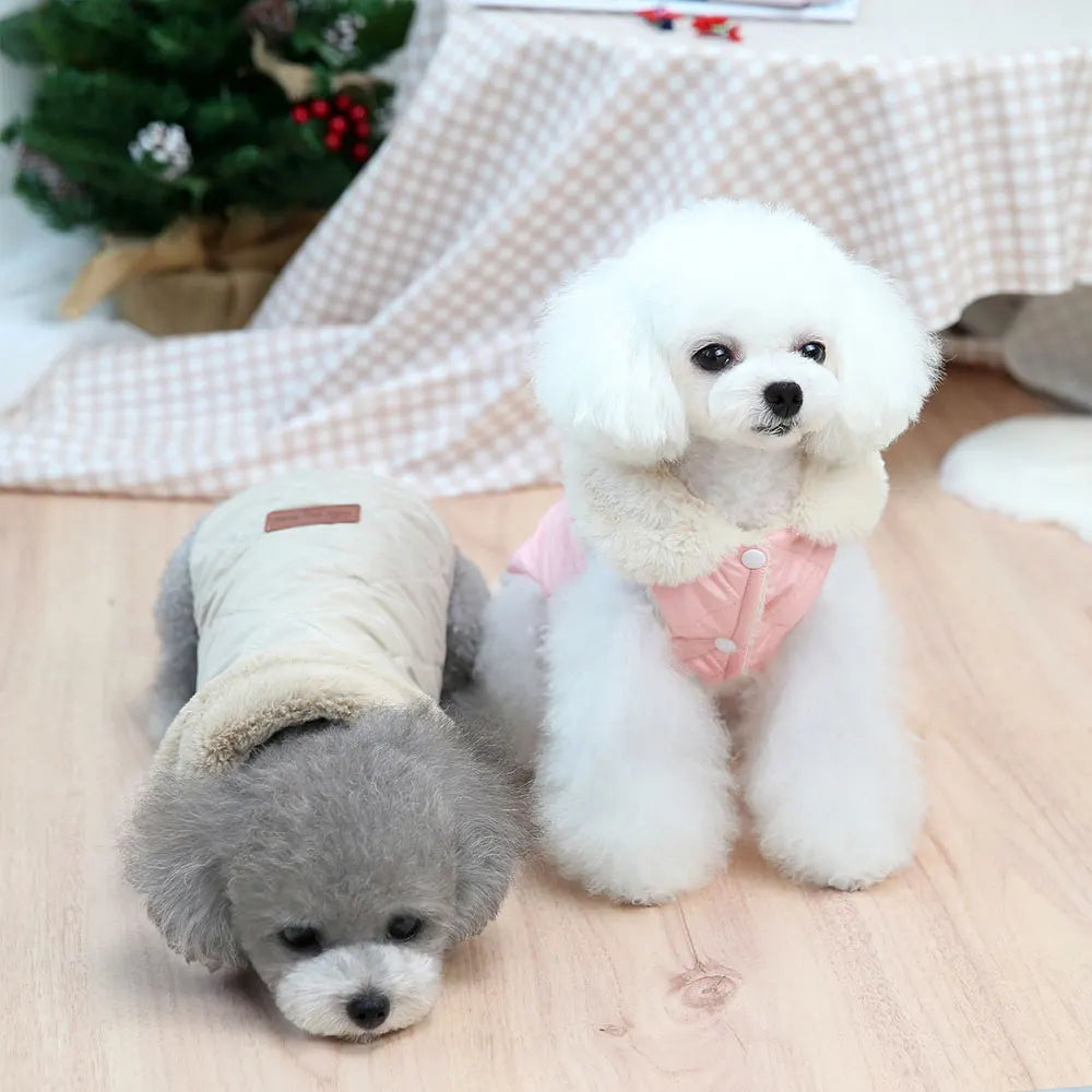 Max Warm Dog Clothes Winter Fur Collar