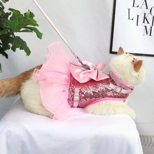 Bella Pink Cat Summer Dresses