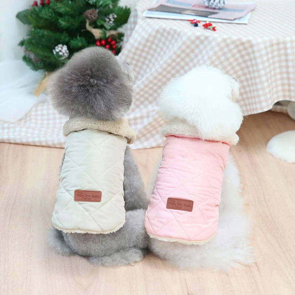 Max Warm Dog Clothes Winter Fur Collar