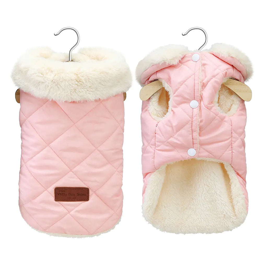 Max Warm Dog Clothes Winter Fur Collar