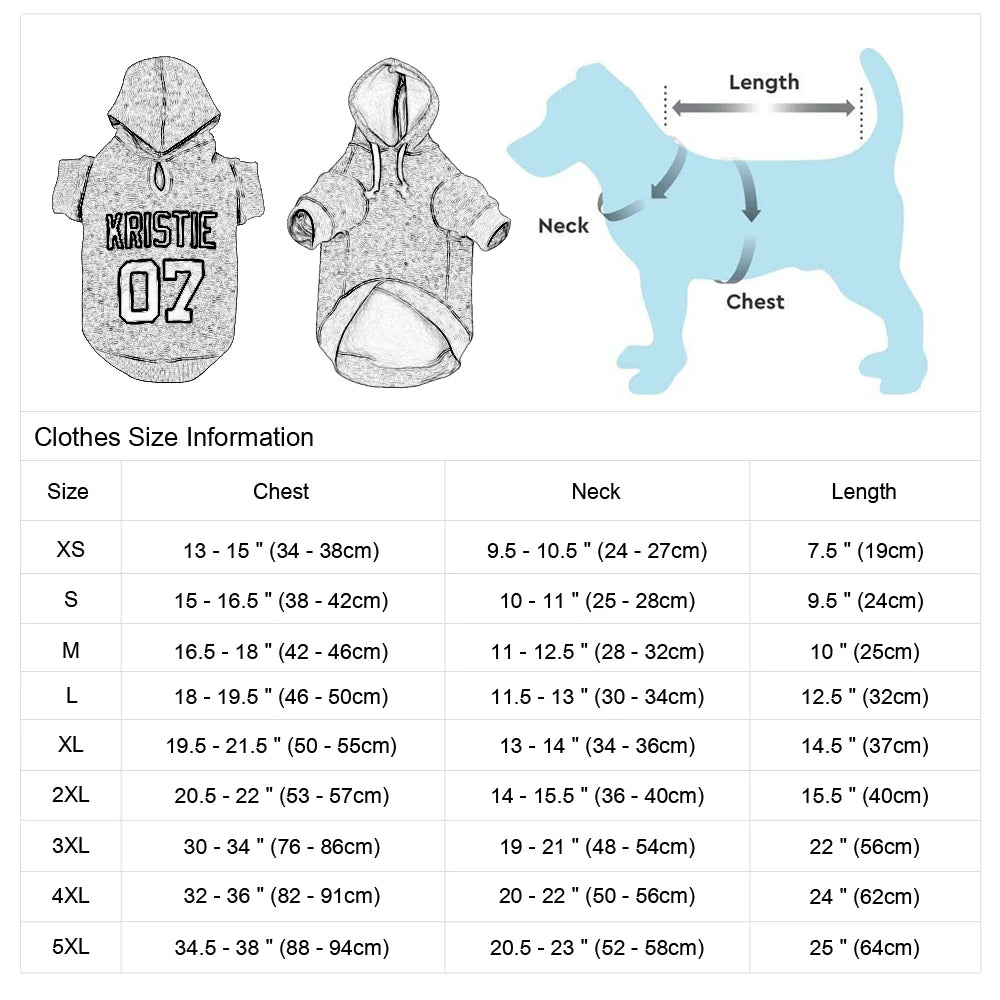 Max Dog Hoodies Large Personalized Pet Name XS-6XL