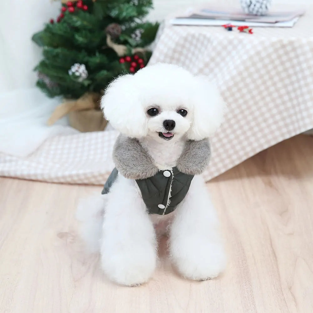 Max Warm Dog Clothes Winter Fur Collar