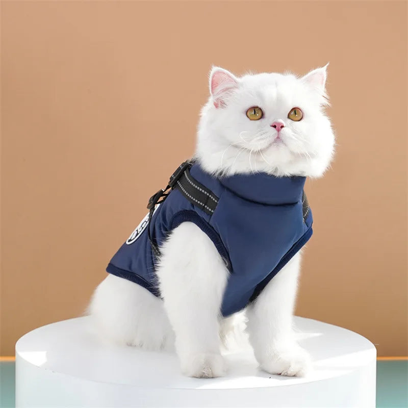 Max Large Pet Dog Jacket With Harness Winter Warm